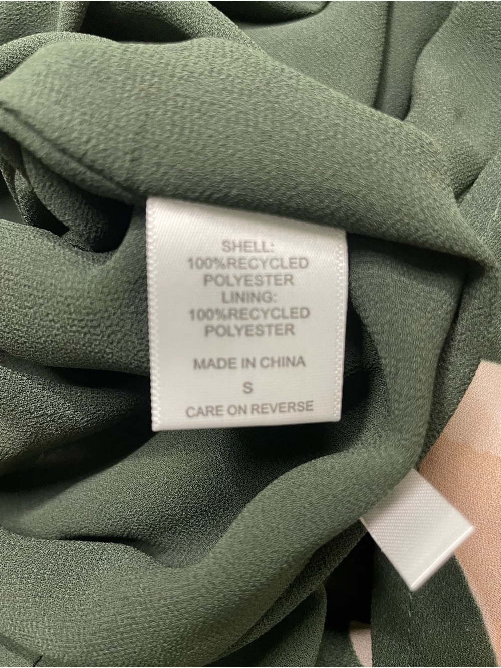 Happy Nature Floral Wrap Midi Dress NWT | Eco-Friendly Green Blush Ruffle Dress - Picture 8 of 10